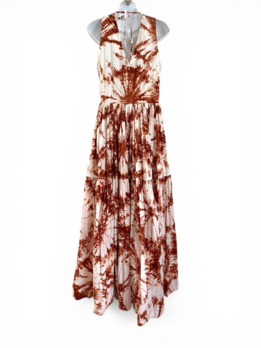 NWT Anthropologie S/W/F V-neck Maxi Shibori Tie Dye Resort Cutout Dress S $409 - Picture 8 of 8